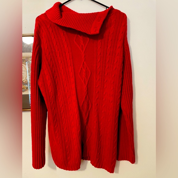 Red stylish long sweater - Picture 1 of 2